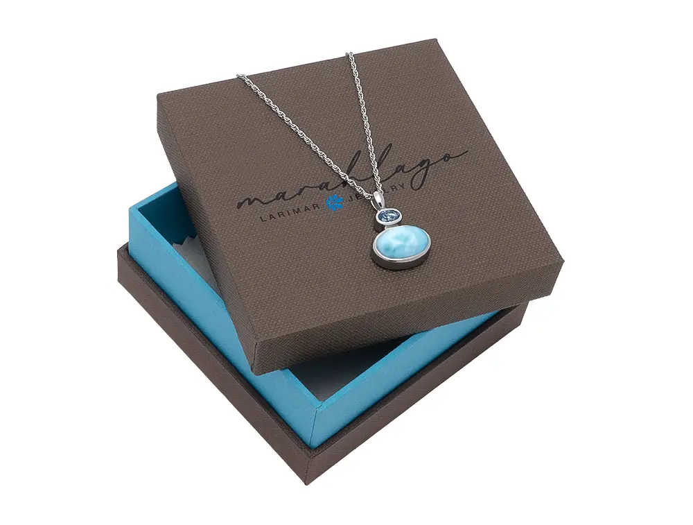 Larimar Avery Pendant Sterling Silver Marahlago