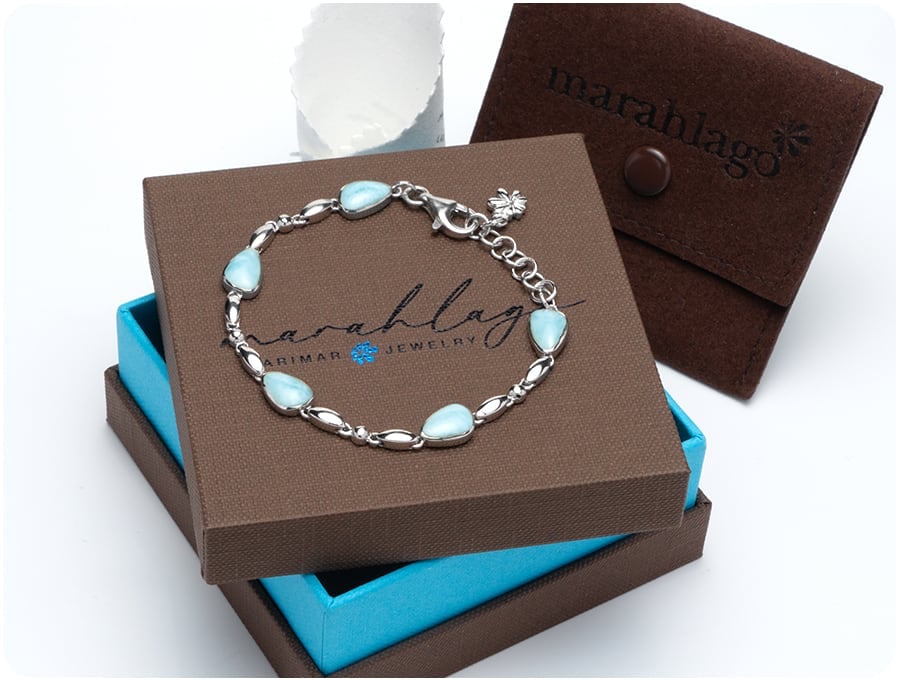Larimar Cheyenne Bracelet Bold Silver Marahlago