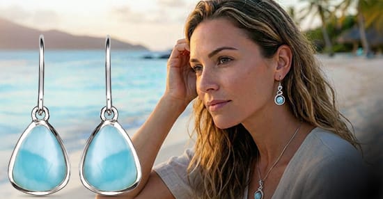Larimar Earrings