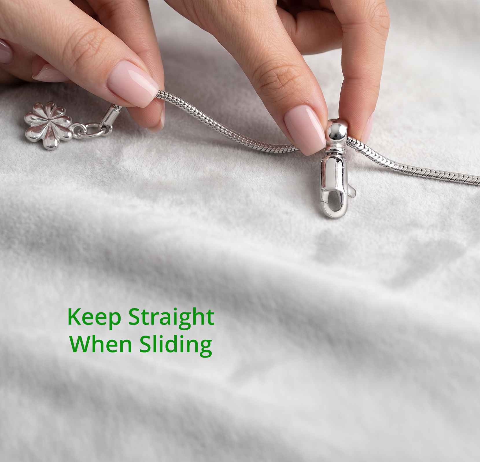 Keep the chain straight while adjusting