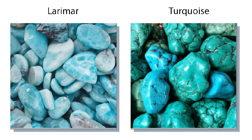 raw larimar and turquoise