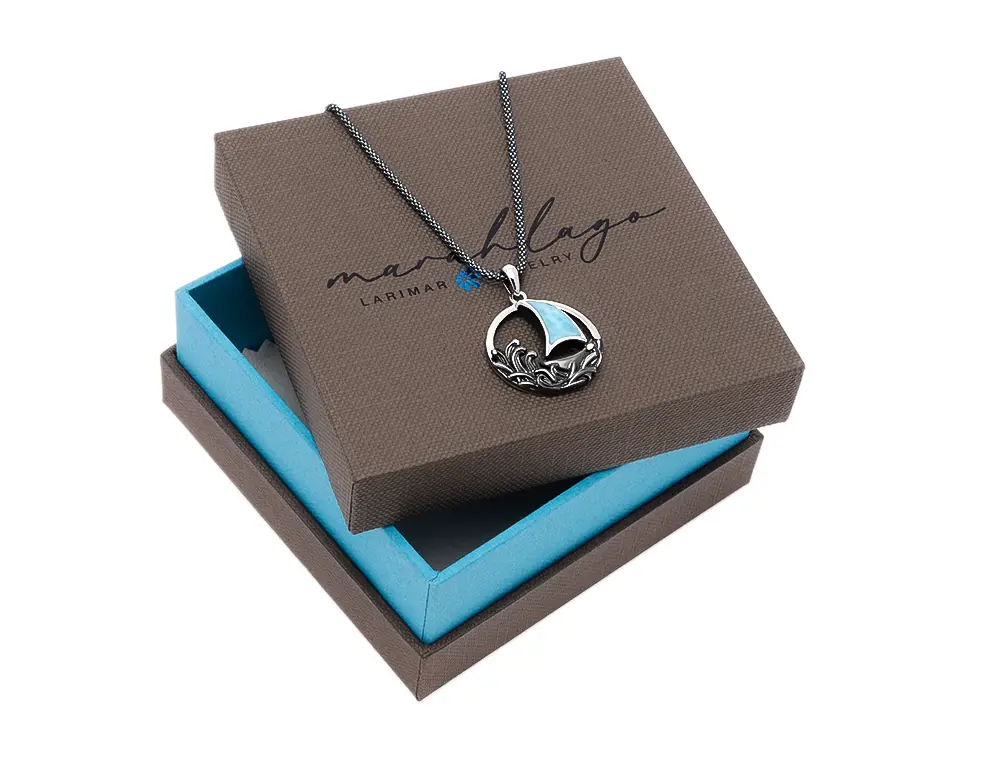 Sailboat Necklace in sterling silver by Marahlago