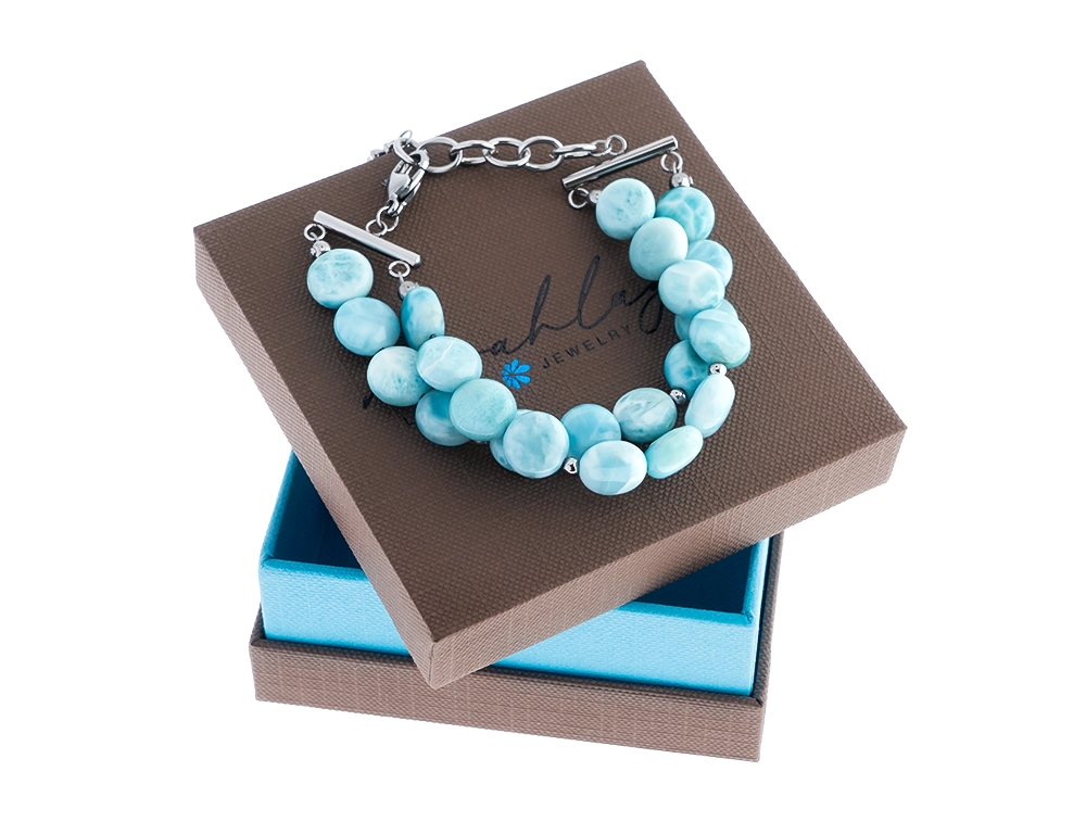 Larimar Bracelet | Seafoam | Marahlago Fine Jewelry