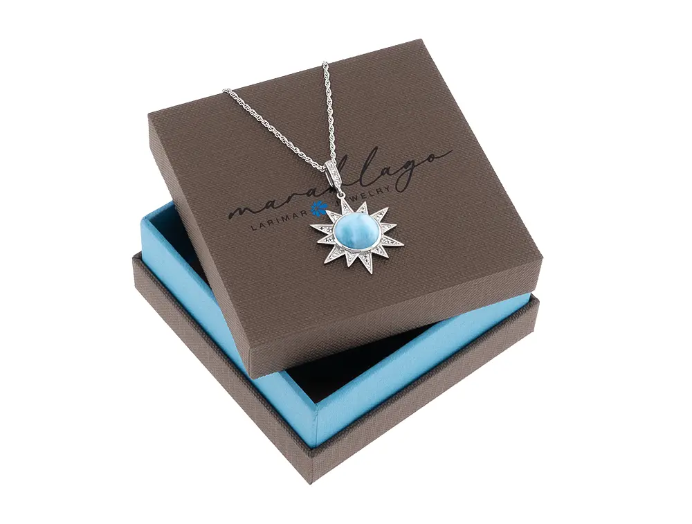 Sun Necklace with larimar by Marahlago