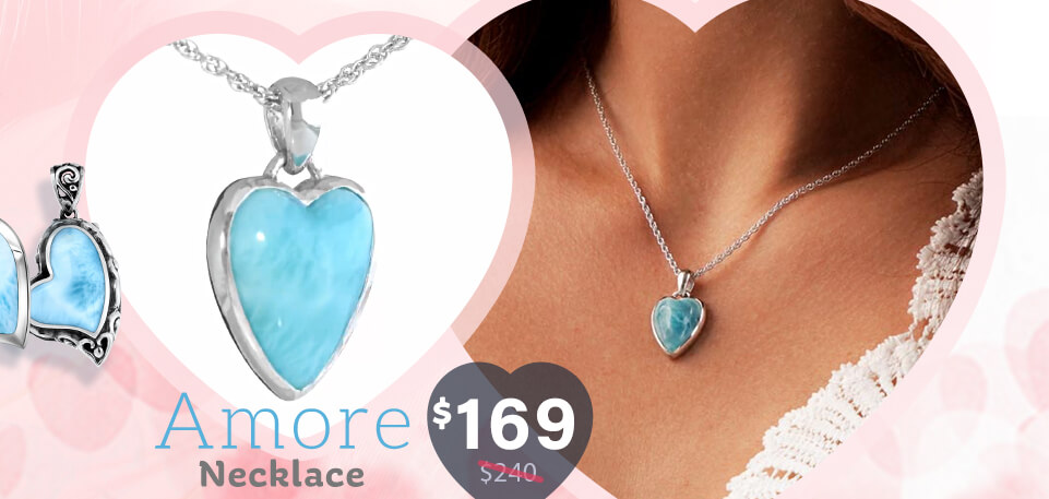 heart shape necklace amore