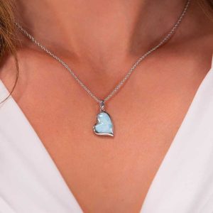 floating heart necklace 1207