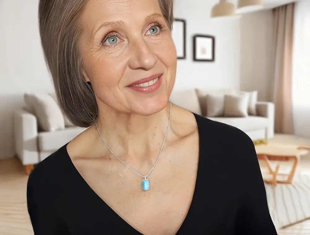 Larimar and Sapphire Necklace