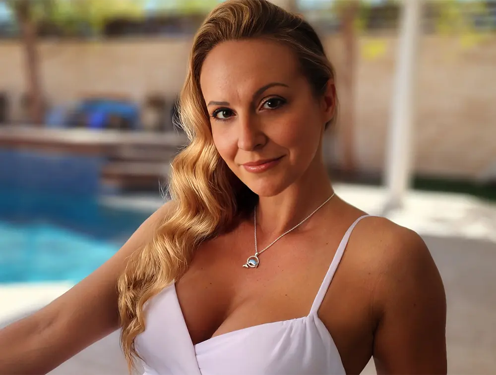 Dolphin Pendant set in sterling silver by Marahlago Larimar