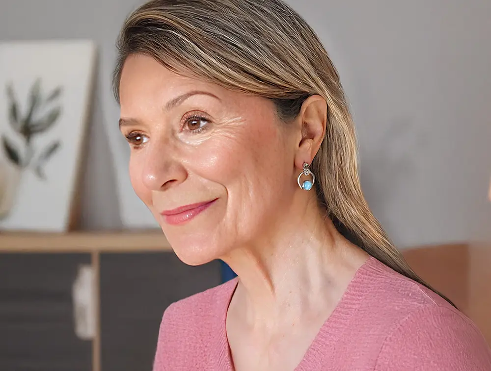 Sapphire Larimar Earrings