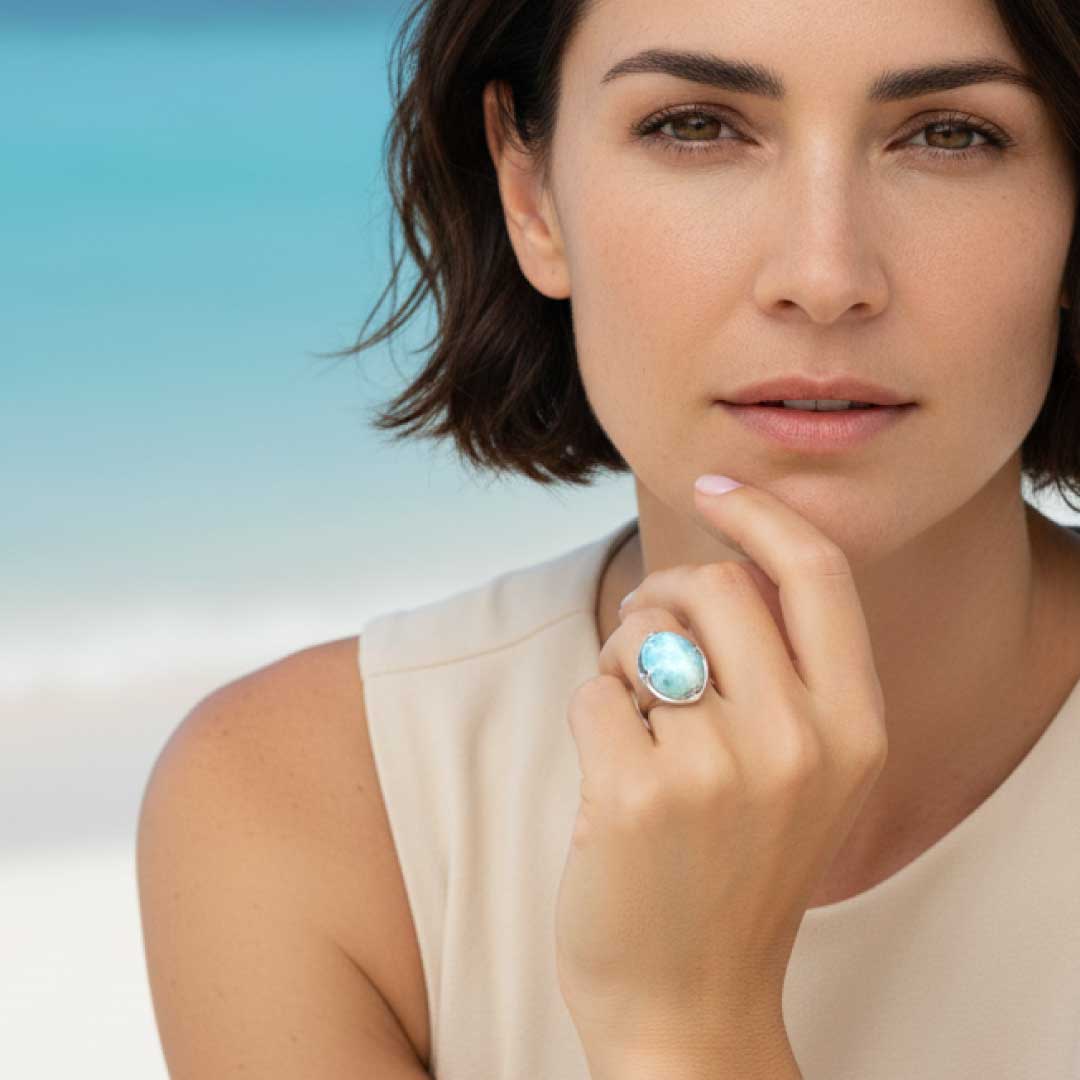 Sterling silver and larimar by marahlago