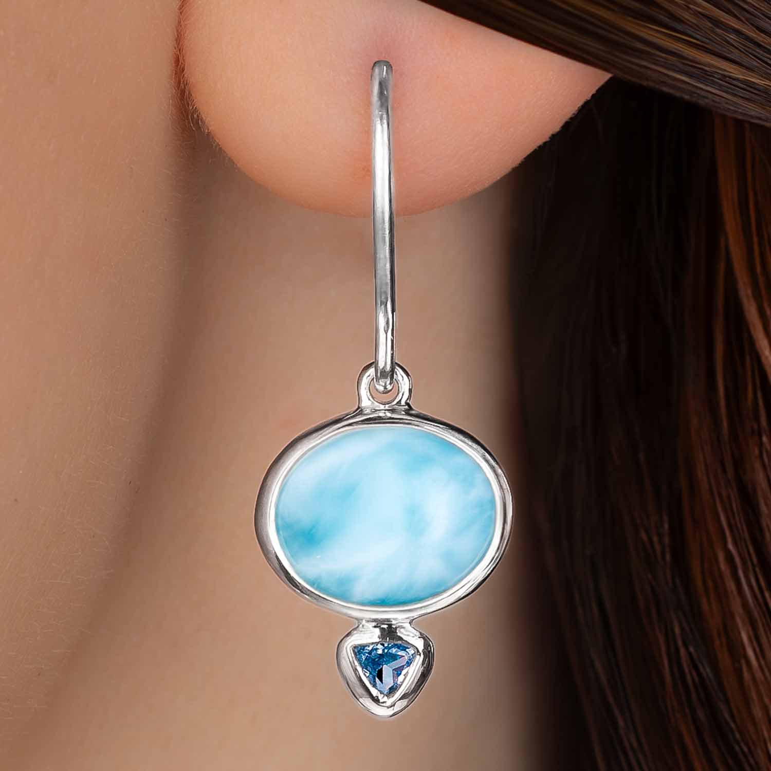 Blue Stone Earrings 
