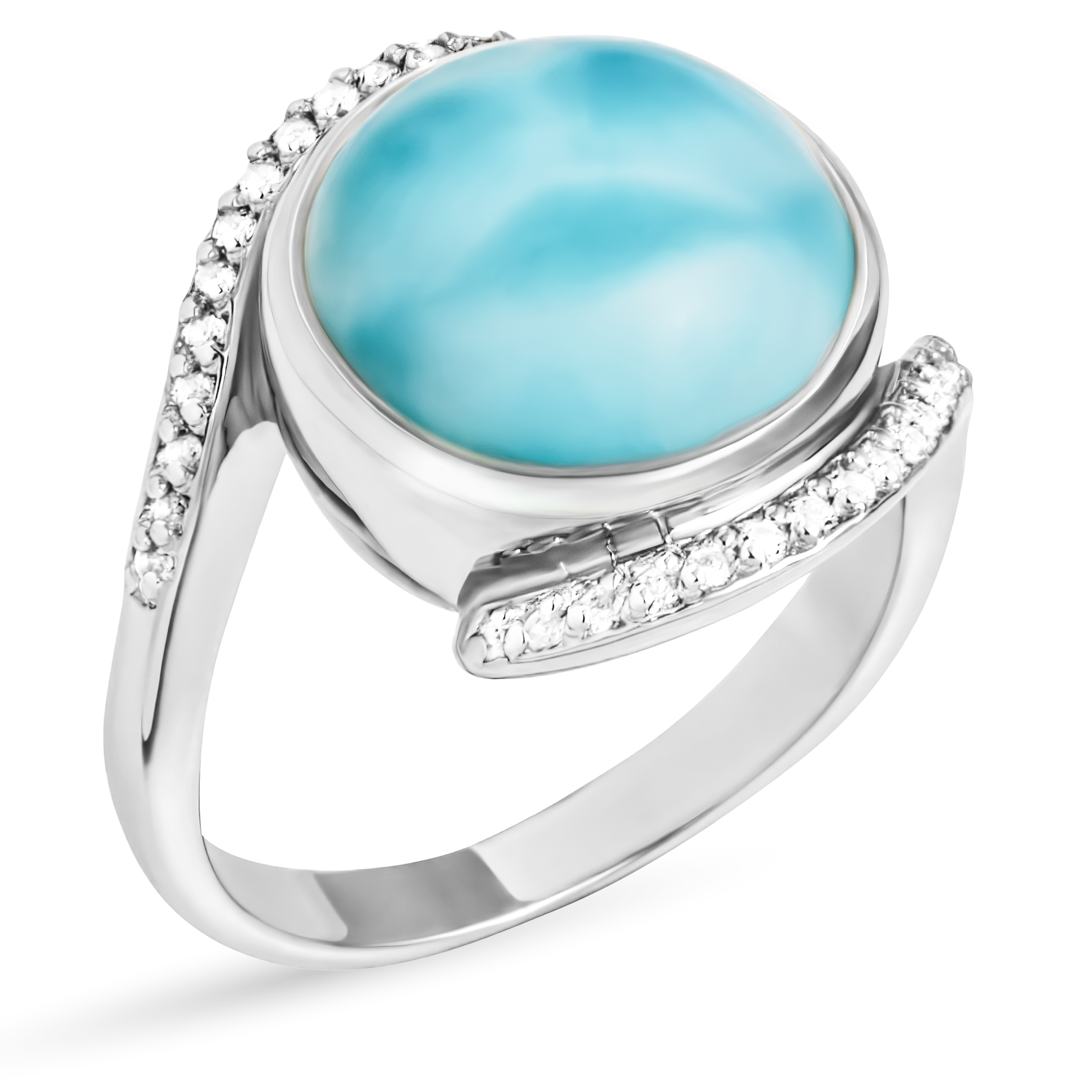 Sapphire Ring in silver with larimar by marahlago