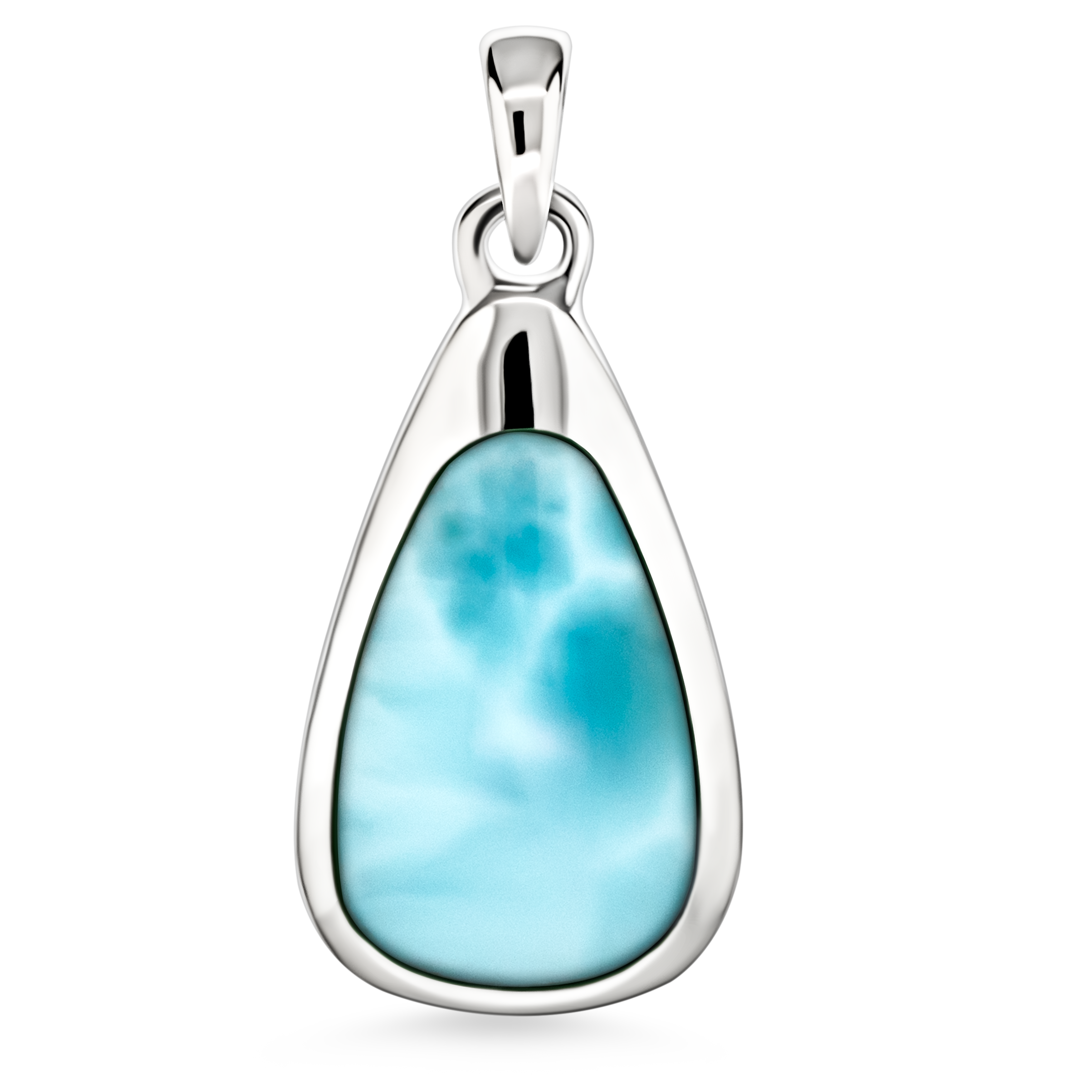 Simple Necklace with larimar and silver by marahlago