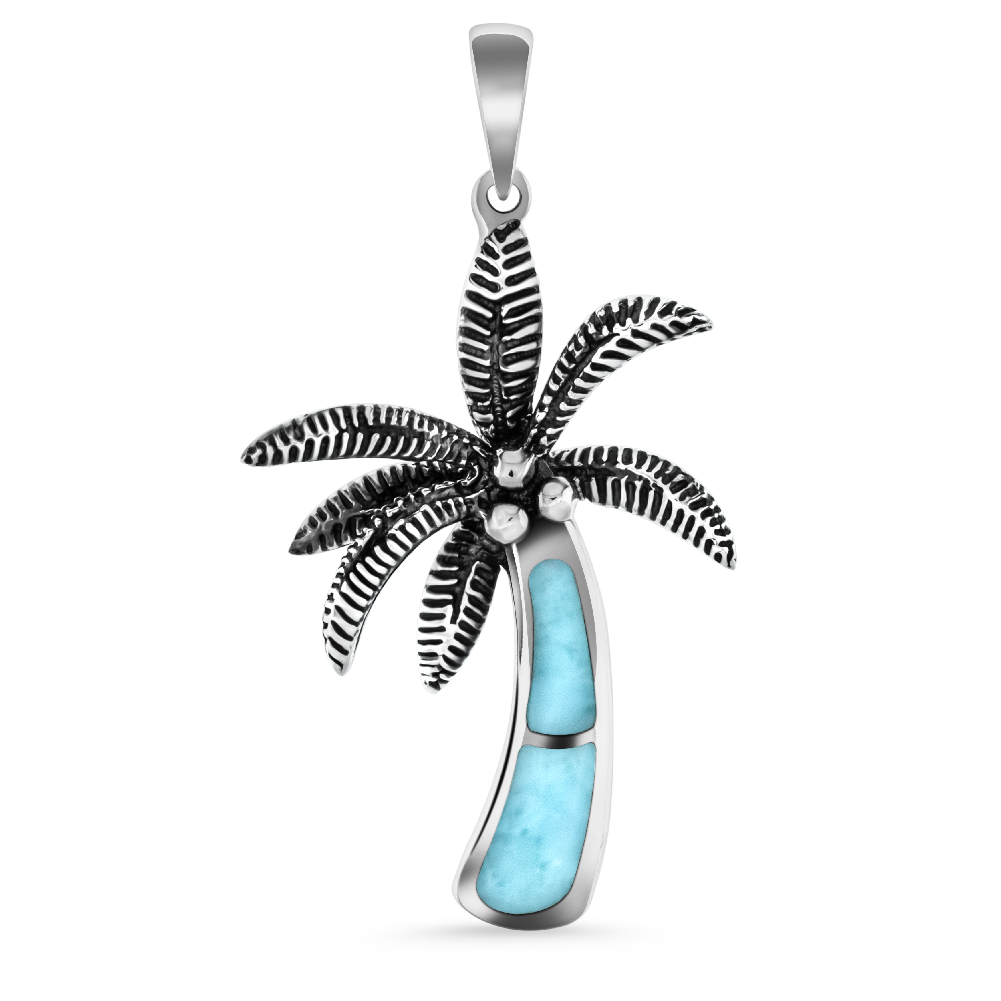 Palm Tree Pendant with larimar by marahlago