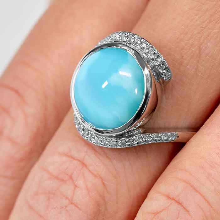 marahlago larimar Adella Larimar Ring jewelry