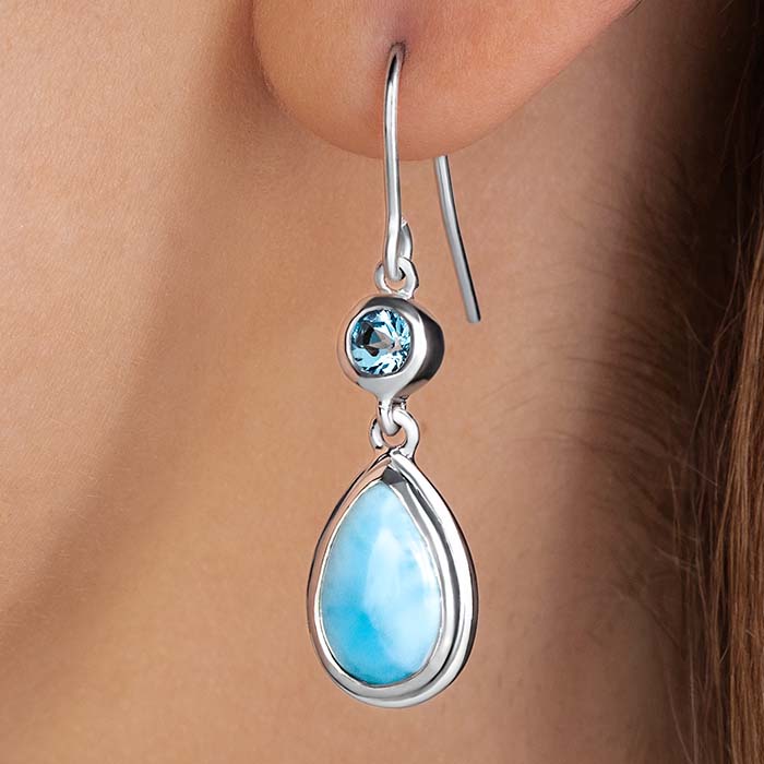 Blue shop larimar earrings