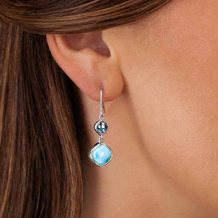 Blue Gemstone earrings with larimar by marahlago