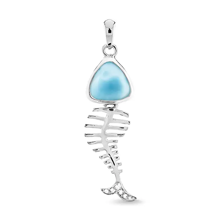 Fish Pendant in sterling silver 