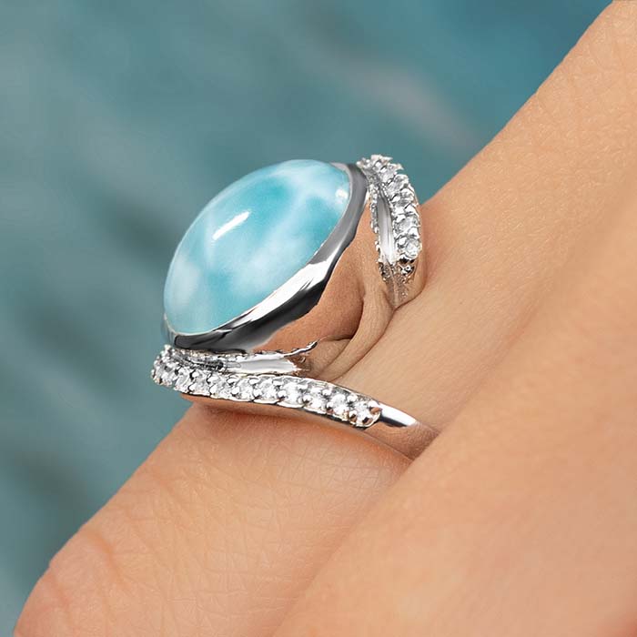 Larimar marahlago Adella Larimar Ring jewelry