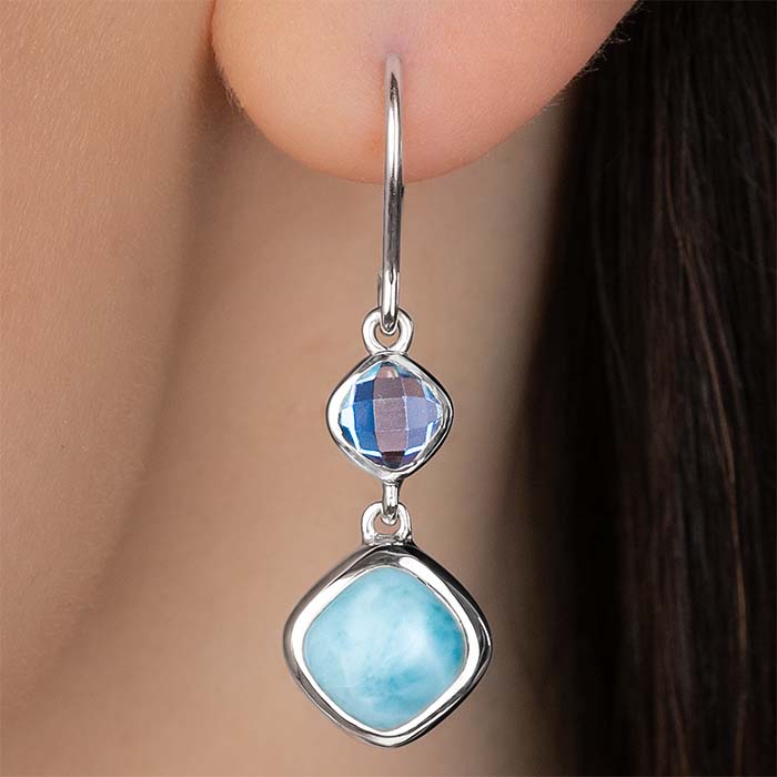 Blue Gemstone earrings with larimar by marahlago