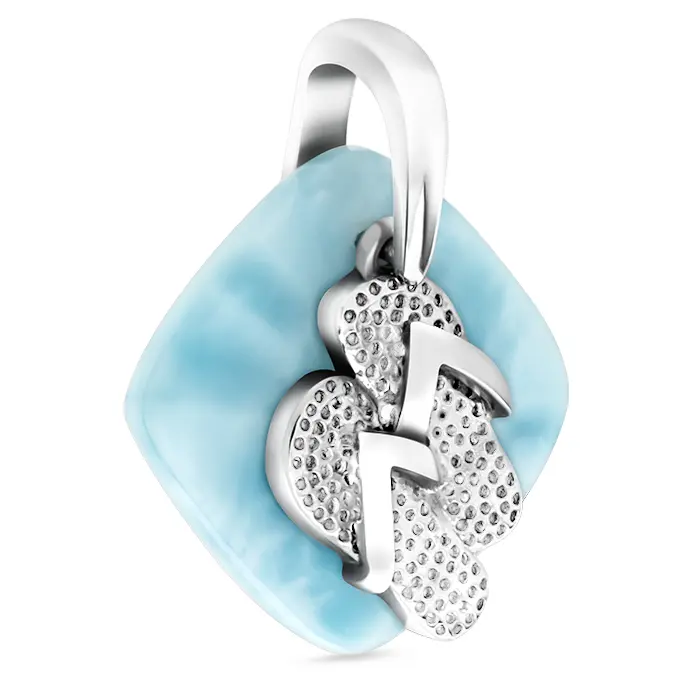 Sandal Necklace in sterling silver by Marahlago Larimar 