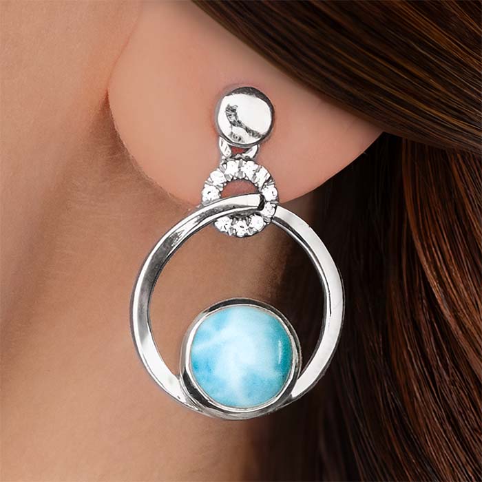 Marahlago Sapphire Larimar Earrings