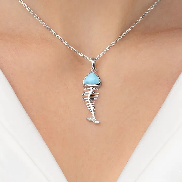 Fish Pendant in sterling silver 