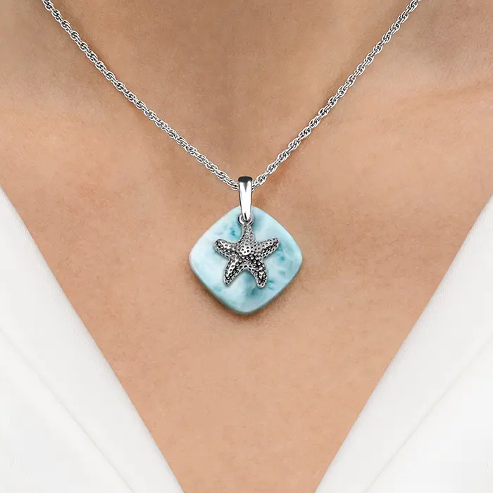 Adalia Starfish Necklace in sterling silver