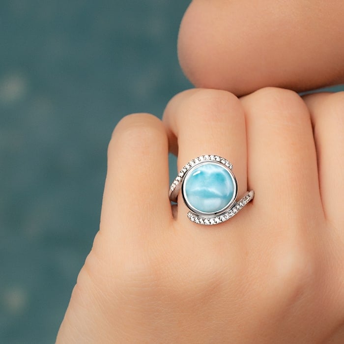 Larimar marahlago Adella Larimar Ring jewelry