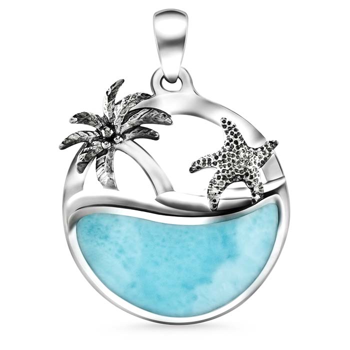 Beachy Necklace with larimar by Marahlago 
