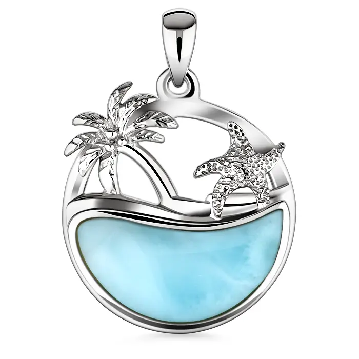 Beachy Necklace with larimar by Marahlago 