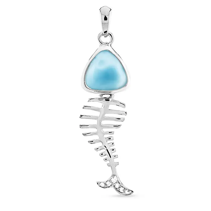 Fish Pendant in sterling silver 