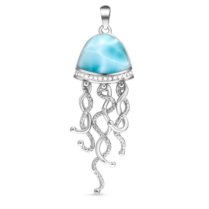 Jellyfish Necklace in sterling silver 