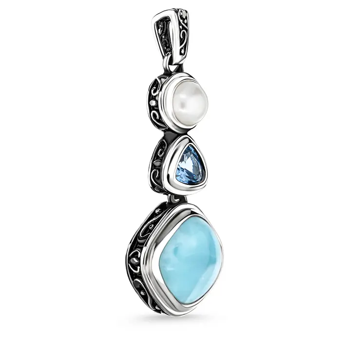 Antique Necklace with larimar