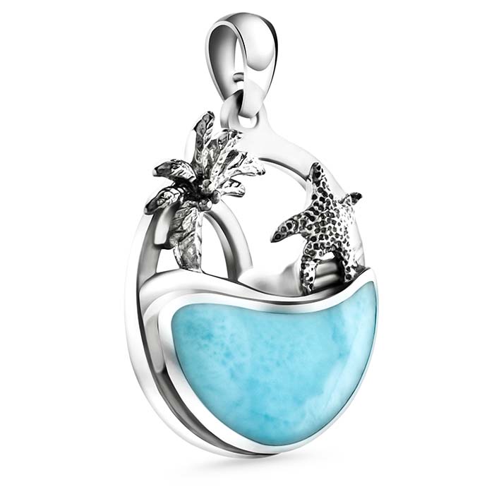 Beachy Necklace with larimar by Marahlago 