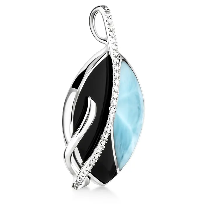Black Onyx Necklace in silver