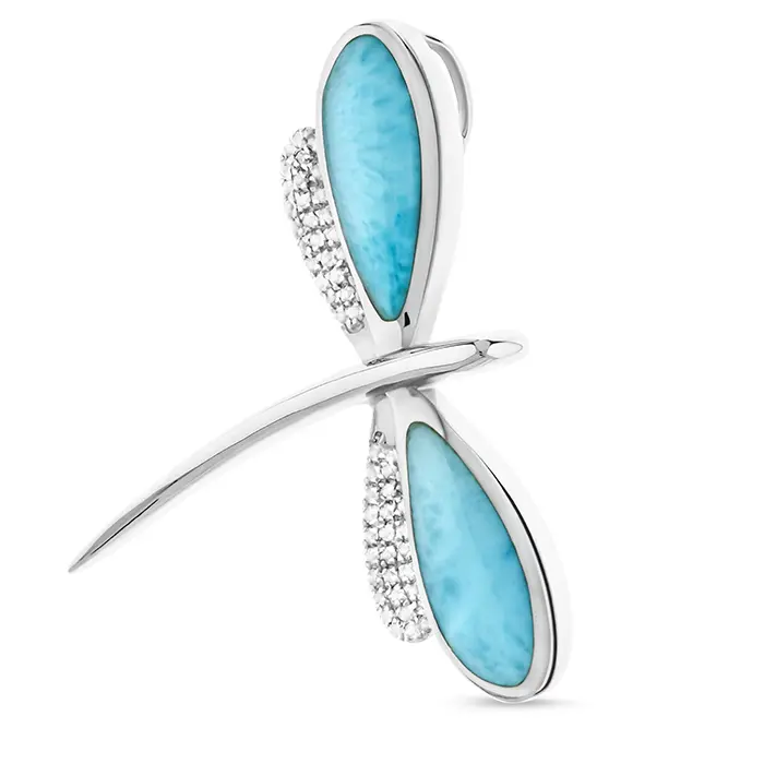 Dragonfly Necklace in sterling silver