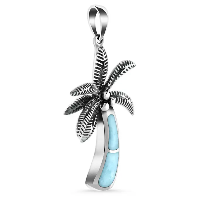 Palm Tree Pendant in Sterling Silver