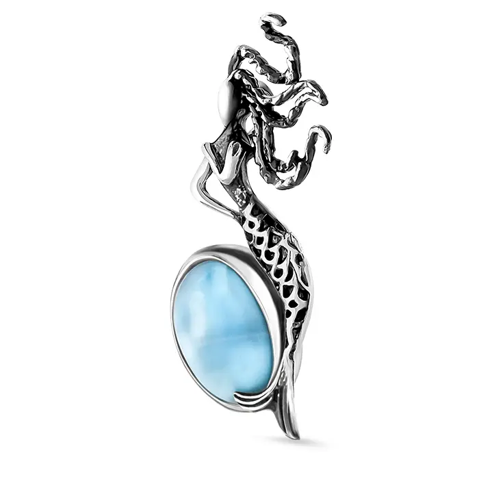 Mermaid necklace in sterling silver