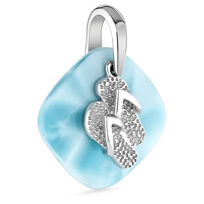 Sandal Necklace in sterling silver by Marahlago Larimar 