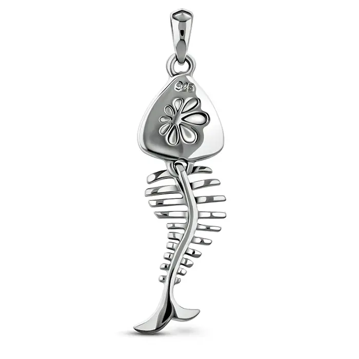 Fish Pendant in sterling silver 