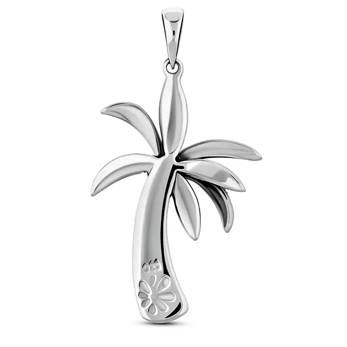 Palm Tree Pendant in Sterling Silver