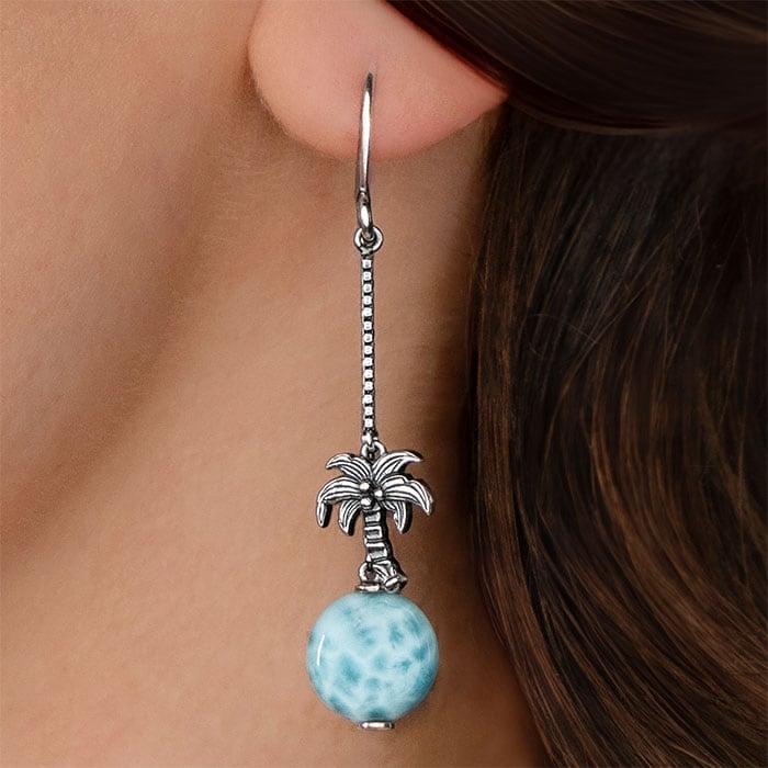 Palm Tree Dangle Earrings