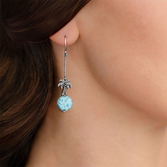 Palm Tree Dangle Earrings