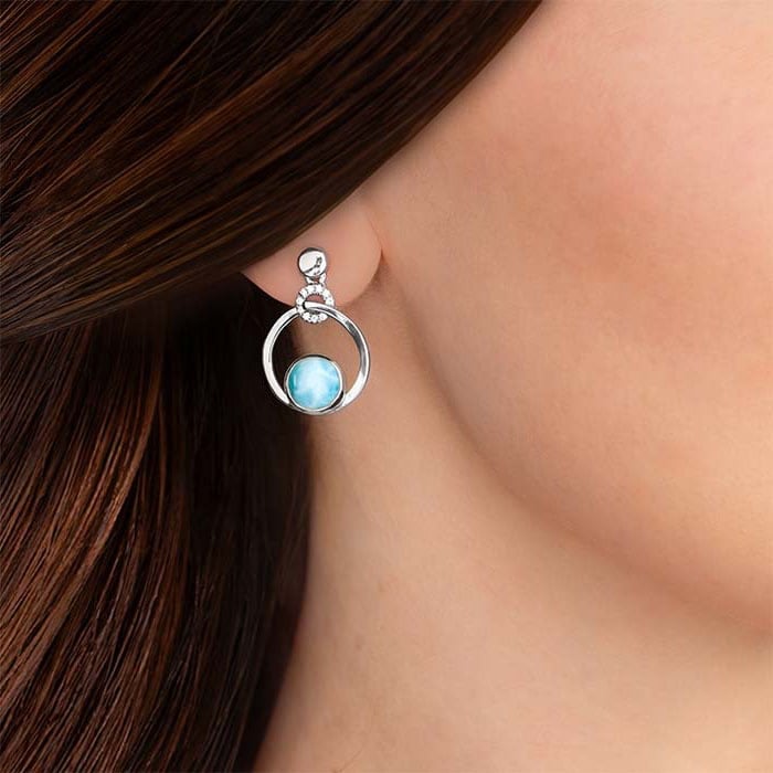 Marahlago Sapphire Larimar Earrings