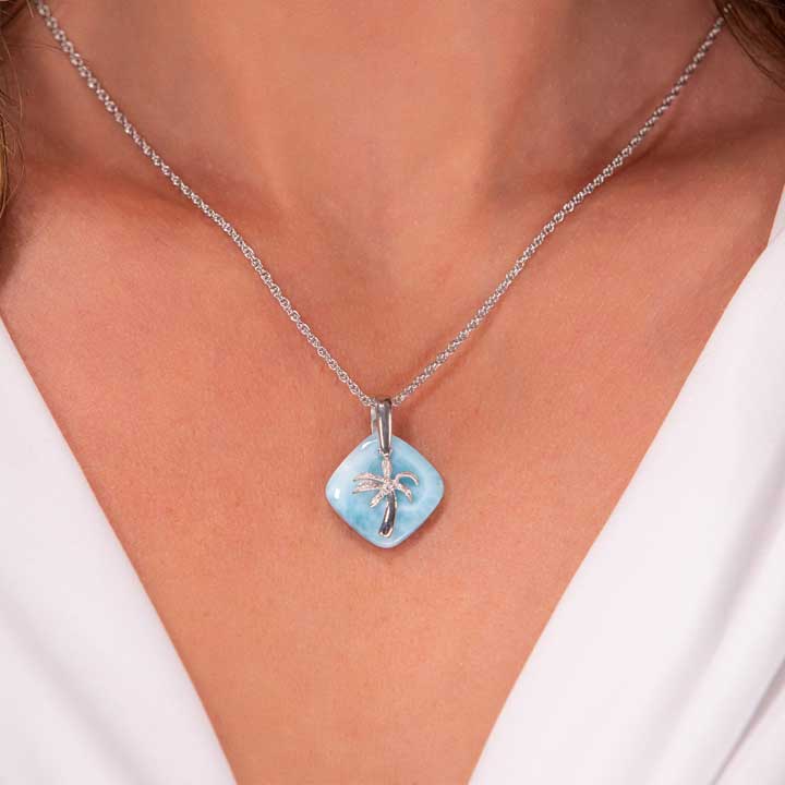 Palm Tree Necklace in sterling silver