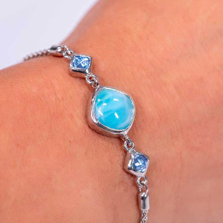 Blue Stone Bracelet with larimar