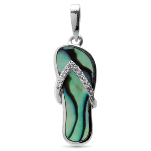 Flip Flop Pendant in sterling silver by Marahlago Larimar