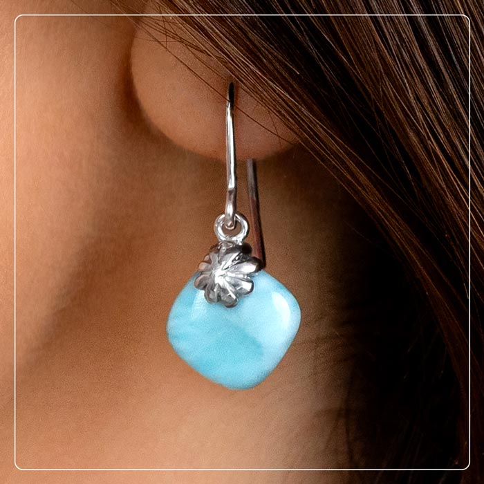 marahlago larimar Abril Larimar Earrings jewelry