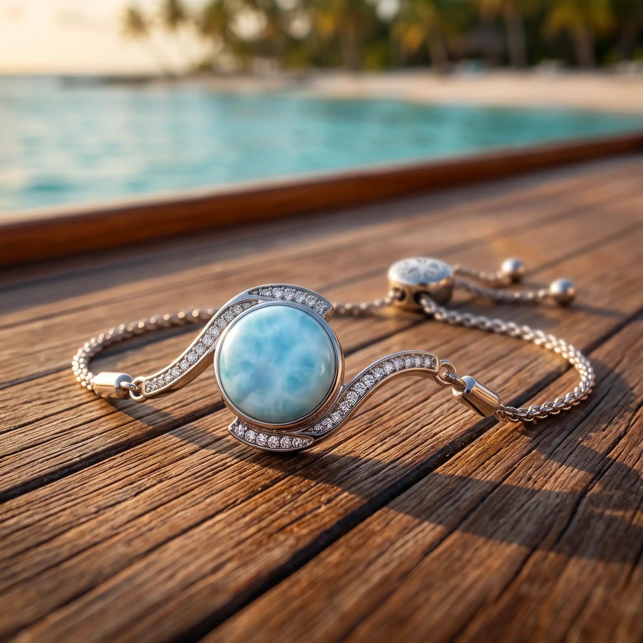 Silver Bolo Bracelet with larimar gemstones by marahlago jewelry